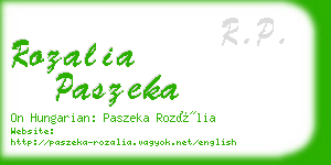 rozalia paszeka business card